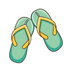 pair of flip flops vector icon, pair of flip flops vector illustration - simple illustration of pair of flip flops, perfect for logos,and pair of flip flops - themed designs.