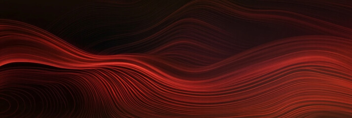 Abstract Red Waves - Dynamic Flow and Movement in a Dark Setting, Capturing Energy and Motion for Artistic and Design Applications