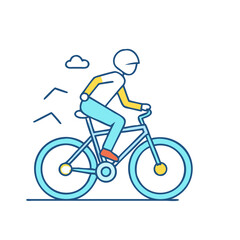 Obraz premium biking vector icon, biking vector illustration - simple illustration of biking, perfect for logos,and biking -themed designs.