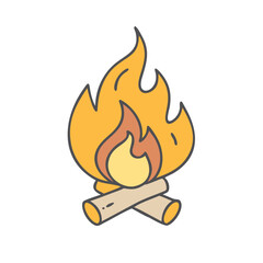 campfire vector icon, campfire vector illustration - simple illustration of campfire, perfect for logos, and campfire -themed designs.