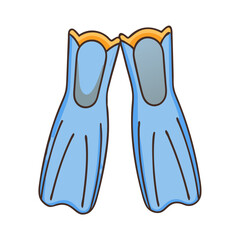 diving fins vector icon, diving fins vector illustration - simple illustration of diving fins, perfect for logos,and diving fins -themed designs.