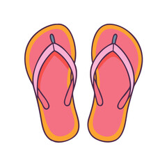 flip flops vector icon, flip flops vector illustration - simple illustration of flip flops, perfect for logos,and flip flops -themed designs.