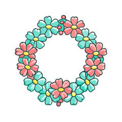 flower lei vector icon, flower lei vector illustration - simple illustration of flower lei, perfect for logos,and flower lei -themed designs.