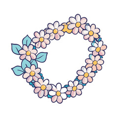 flower lei vector icon, flower lei vector illustration - simple illustration of flower lei, perfect for logos,and flower lei -themed designs.