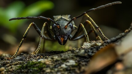 Fototapeta premium Adult female carpenter ant of the genus camponotus
