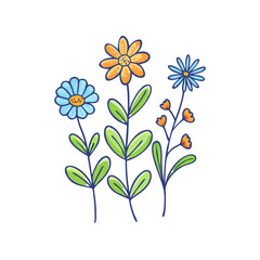 meadow flowers vector icon, meadow flowers vector illustration - simple illustration of meadow flowers, perfect for logos,and meadow flowers -themed designs.