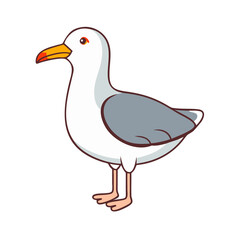 seagull vector icon, seagull vector illustration - simple illustration of seagull, perfect for logos,and seagull -themed designs.