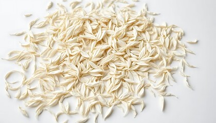 Cream-Colored Fabric Petals: A Minimalist Still Life