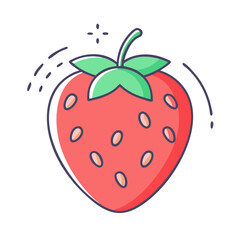strawberry vector icon, strawberry vector illustration - simple illustration of strawberry, perfect for logos,and strawberry -themed designs.