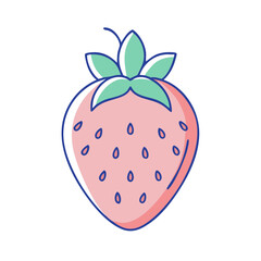 strawberry vector icon, strawberry vector illustration - simple illustration of strawberry, perfect for logos,and strawberry -themed designs.