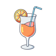 summer cocktail vector icon, summer cocktail vector illustration - simple illustration of summer cocktail, perfect for logos,and summer cocktail -themed designs.