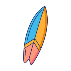 surfboard vector icon, surfboard vector illustration - simple illustration of surfboard, perfect for logos,and surfboard -themed designs.