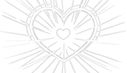 Obraz premium Digital network lines combined with a heart symbol