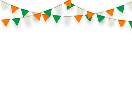 recommend clip art: Ireland flag pennant isolated background.