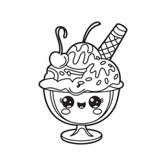 kawaii food Coloring page, Bold and easy Coloring Page, kawaii coloring page, Kawaii Drink Coloring Page, cute kawaii food and drink Coloring Page, line art, black and white image