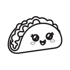 kawaii food Coloring page, Bold and easy Coloring Page, kawaii coloring page, Kawaii Drink Coloring Page, cute kawaii food and drink Coloring Page, line art, black and white image