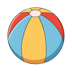 beach ball vector icon, beach ball vector illustration - simple illustration of beach ball, perfect for logos,and beach ball -themed designs.