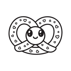 kawaii food Coloring page, Bold and easy Coloring Page, kawaii coloring page, Kawaii Drink Coloring Page, cute kawaii food and drink Coloring Page, line art, black and white image