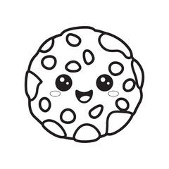 kawaii food Coloring page, Bold and easy Coloring Page, kawaii coloring page, Kawaii Drink Coloring Page, cute kawaii food and drink Coloring Page, line art, black and white image