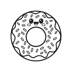 kawaii food Coloring page, Bold and easy Coloring Page, kawaii coloring page, Kawaii Drink Coloring Page, cute kawaii food and drink Coloring Page, line art, black and white image