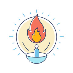inner light flame vector icon, inner light flame vector illustration - simple illustration of inner light flame, perfect for logos,and inner light flame -themed designs.