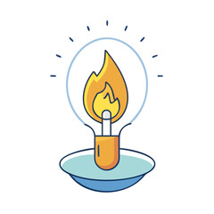 inner light flame vector icon, inner light flame vector illustration - simple illustration of inner light flame, perfect for logos,and inner light flame -themed designs.