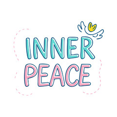 Obraz premium inner peace text vector icon, inner peace text vector illustration - simple illustration of inner peace text, perfect for logos,and inner peace text -themed designs.