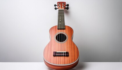 Obraz premium acoustic guitar on white background