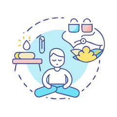 Fototapeta premium relaxation vector icon, relaxation vector illustration - simple illustration of relaxation, perfect for logos,and relaxation -themed designs.