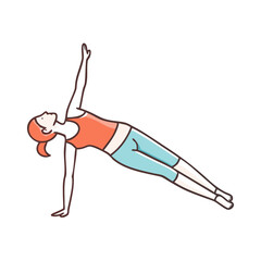 side plank pose vector icon, side plank pose vector illustration - simple illustration of side plank pose, perfect for logos,and side plank pose -themed designs.