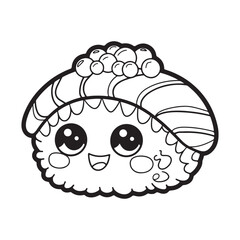 kawaii food Coloring page, Bold and easy Coloring Page, kawaii coloring page, Kawaii Drink Coloring Page, cute kawaii food and drink Coloring Page, line art, black and white image