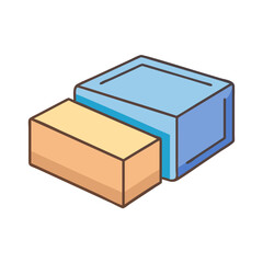 yoga block vector icon, yoga block vector illustration - simple illustration of yoga block, perfect for logos,and yoga block -themed designs.