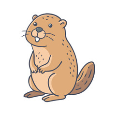 beaver vector icon, beaver vector illustration - simple illustration of beaver, perfect for logos, and beaver -themed designs.