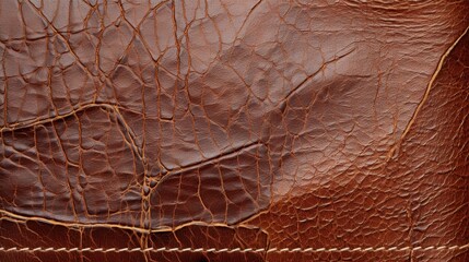 Vintage Cracked Leather Wallet with Worn Texture - Aging Elegance and Timeless Style Concept