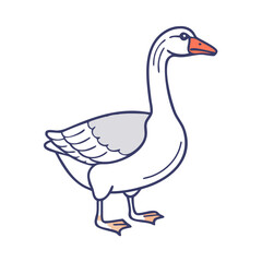 canadian goose vector icon, canadian goose vector illustration - simple illustration of canadian goose, perfect for logos, and canadian goose -themed designs.