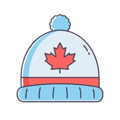 canadian toque winter hat icon, canadian toque winter hat vector