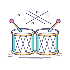 drums for festival vector icon, drums for festival vector illustration - simple illustration of drums for festival, perfect for logos, and drums for festival -themed designs.