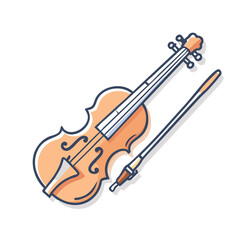 Fototapeta premium fiddle for traditional music icon, fiddle for traditional music vector,