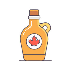 maple syrup bottle vector icon, maple syrup bottle vector illustration - simple illustration of maple syrup bottle, perfect for logos, and maple syrup bottle -themed designs.
