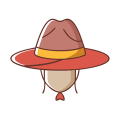 mountie hat vector icon, mountie hat vector illustration - simple illustration of mountie hat, perfect for logos, and mountie hat -themed designs.