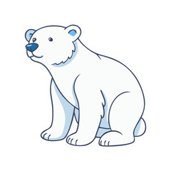 polar bear vector icon, polar bear vector illustration - simple illustration of polar bear, perfect for logos, and polar bear -themed designs.