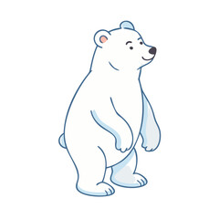 polar bear vector icon, polar bear vector illustration - simple illustration of polar bear, perfect for logos, and polar bear -themed designs.
