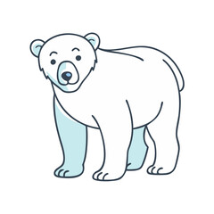 polar bear vector icon, polar bear vector illustration - simple illustration of polar bear, perfect for logos, and polar bear -themed designs.