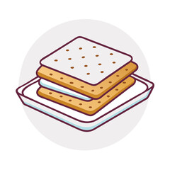 s mores vector icon, s mores vector illustration - simple illustration of s mores, perfect for logos, and s mores -themed designs.