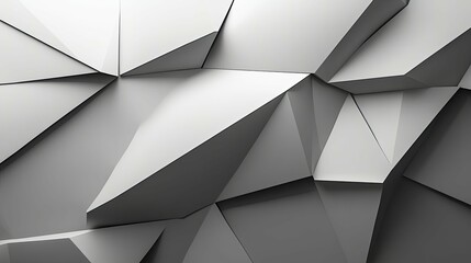 Abstract Gray Polygonal Structure: A Modern Geometric Artwork