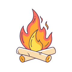bonfire vector icon, bonfire vector illustration - simple illustration of bonfire, perfect for logos, and bonfire-themed designs.