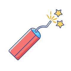 firecracker fuse vector icon, firecracker fuse vector illustration - simple illustration of firecracker fuse, perfect for logos, and firecracker fuse -themed designs.