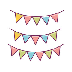 Fototapeta premium flag bunting decoration vector icon, flag bunting decoration vector illustration - simple illustration of flag bunting decoration, perfect for logos, and flag bunting decoration -themed designs.