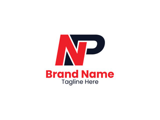 Creative modern NP logo. PN letter logo design. Initial letter NP monogram logo.