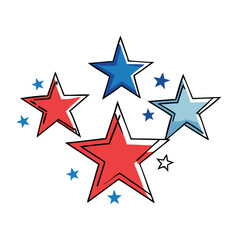 Obraz premium red white and blue stars vector icon, red white and blue stars vector illustration - simple illustration of red white and blue stars, perfect for logos, and red white and blue stars -themed designs.